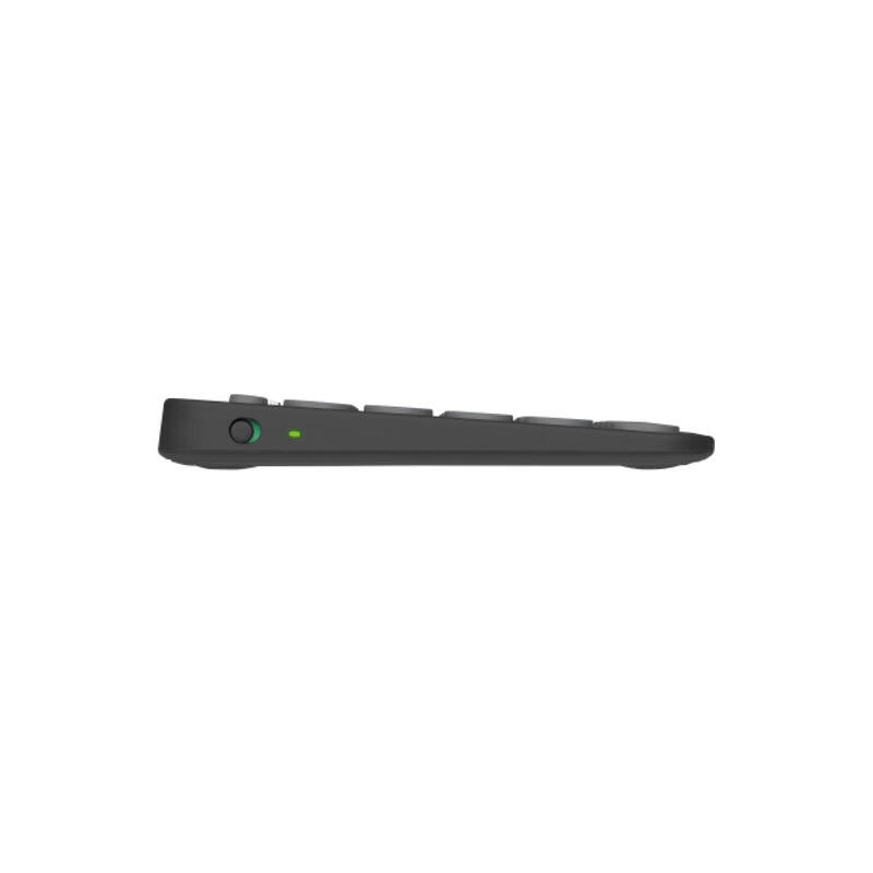 Teclado Inglés Logitech Pebble Keys 2 K380s Rf Wireless + Bluetooth Qwerty Internacional De Ee.Uu. Grafito