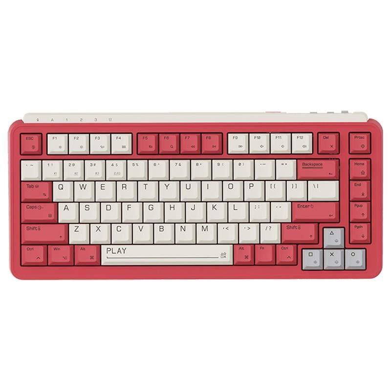 Teclado Ingles Mecánico Miiiw Art Series Z830 Rojo Switch Amarillo
