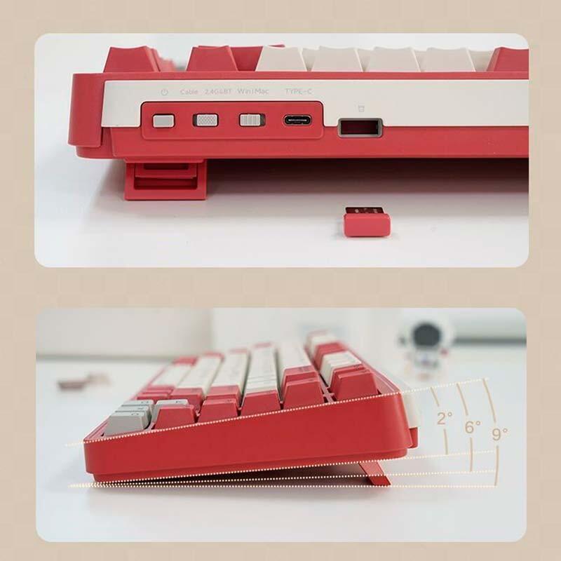 Teclado Ingles Mecánico Miiiw Art Series Z830 Rojo Switch Amarillo