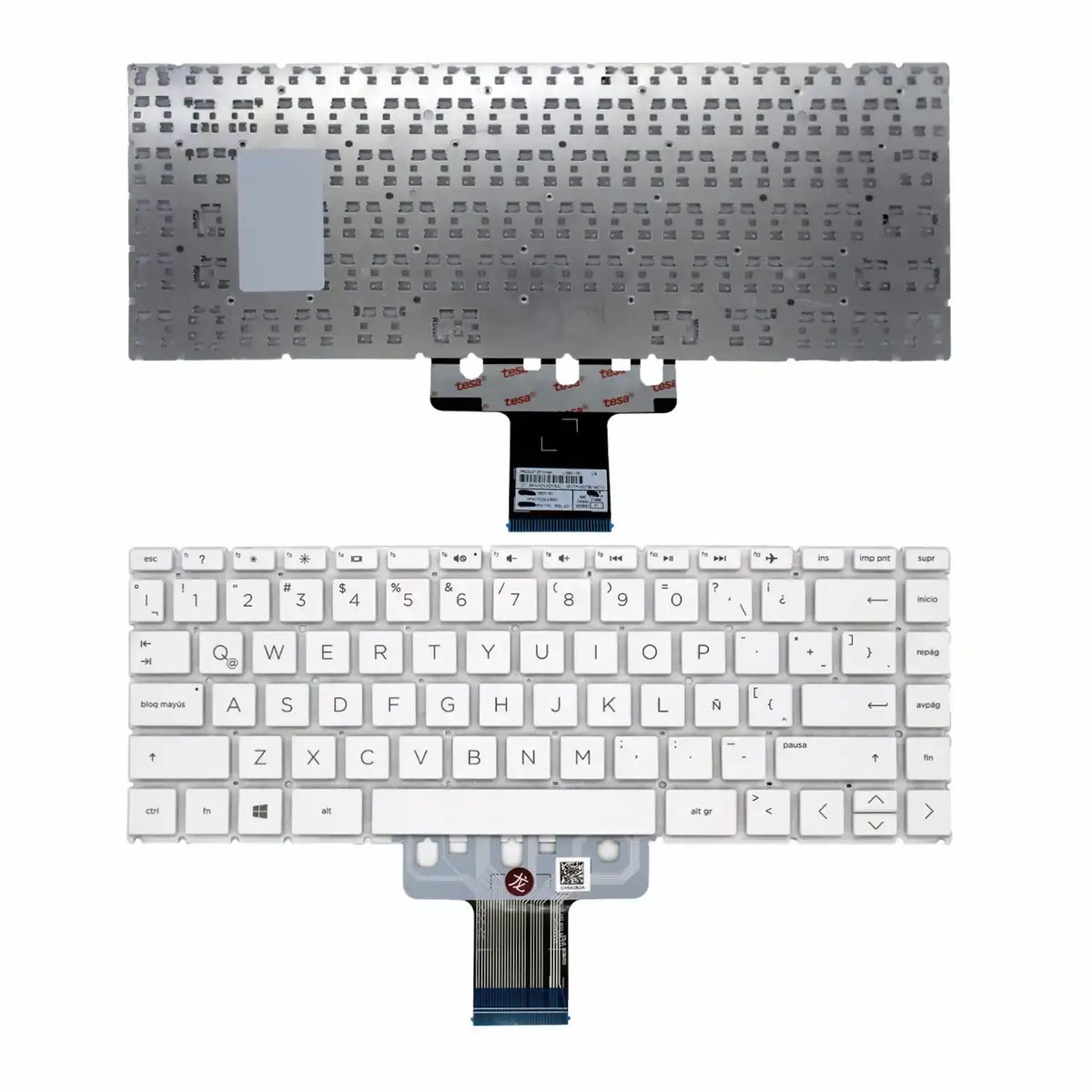 Teclado Latino Para Portátil Hp 14S-Dq1020Ns 14S-Dq1021Ns Blanco