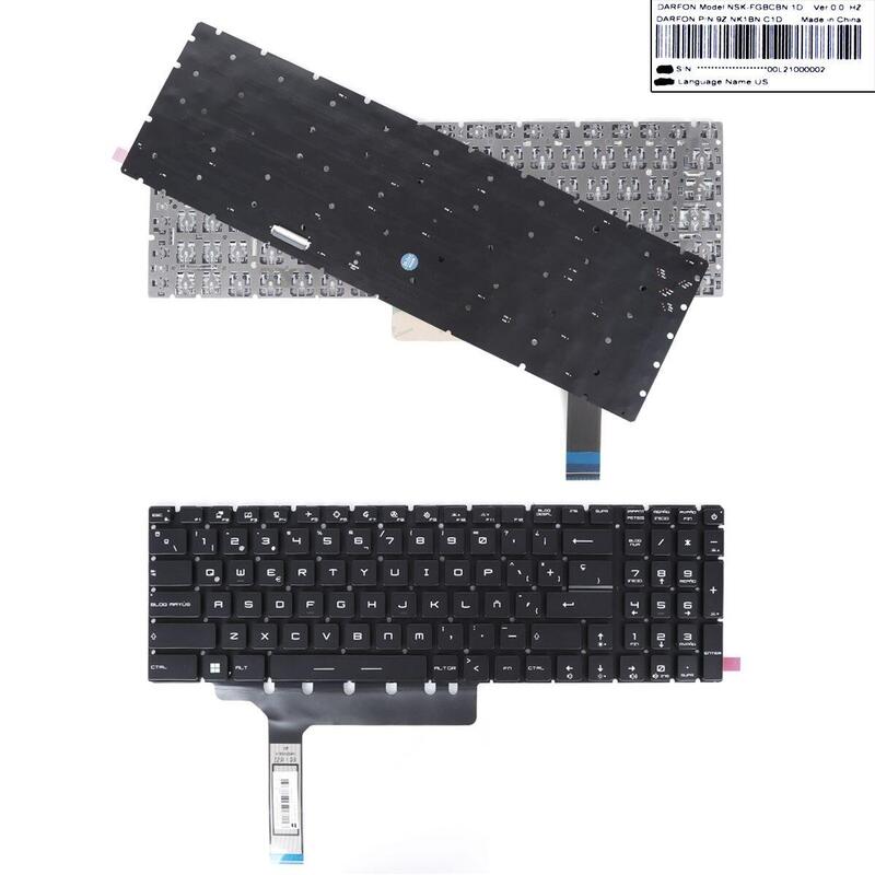 Teclado Msi Gp76 Ge76 Gs76 Ms 17k1 Rgb Retroiluminado, Negro 22 0042c Wx01 001teclado