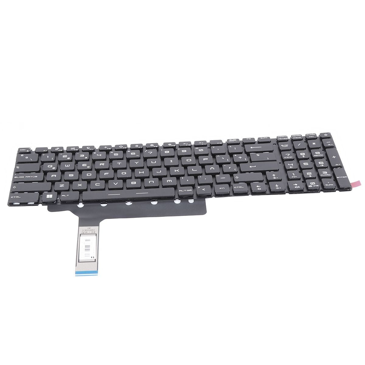 Teclado Retroiluminado Para Portátil Msi Gp76 Ge76 Gs76 Ms-17K1 22-0042C-Wx01-001 Negro