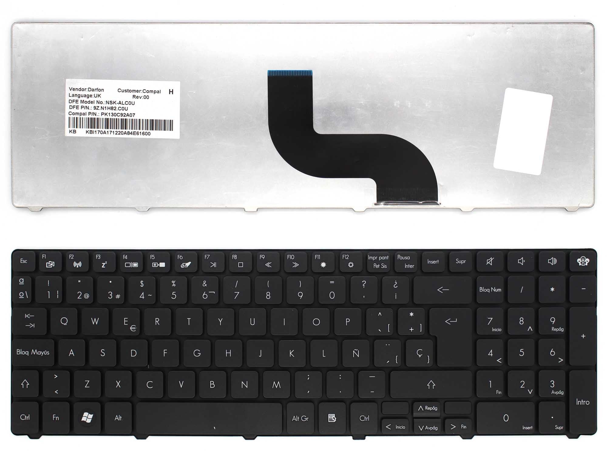Teclado Para Portátil Packard Bell Easynote Tk85 Tk11 Tm85 Tm86 Tm87 Tm89 Tm81 Te11Bz V104730Dk2