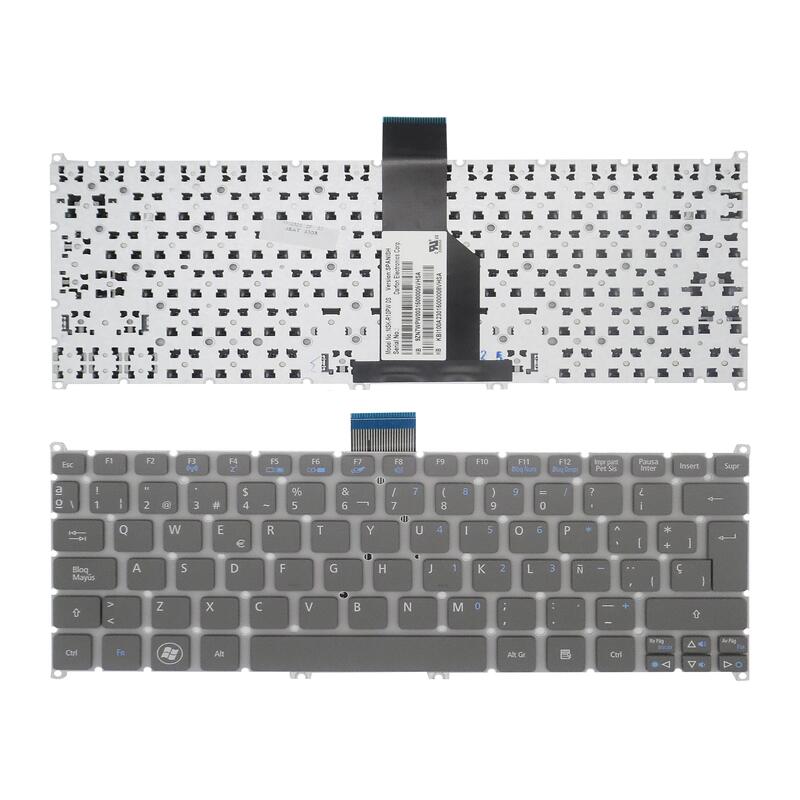 Teclado Para Portátil Acer Aspire S3 S5 V5 121 One 756 Travelmate B1 Gris