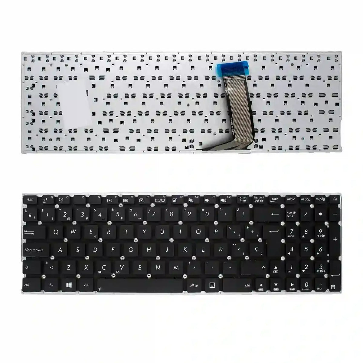 Teclado Para Portátil Asus A556U A556Ua A556Ub A556Uf A556Uj A556Ur A556Uv A556 X556 Negro (Sin Marco,Without Foil,Win8)