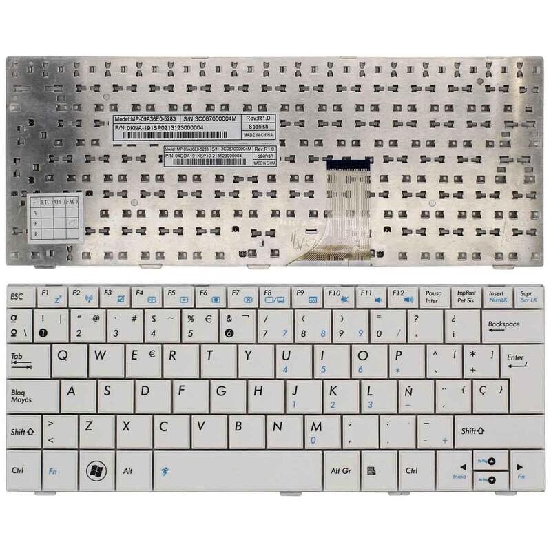 Teclado Para Portátil Asus Eee Pc 1001ha 1008ha 1005ha-B 1005hab Epc