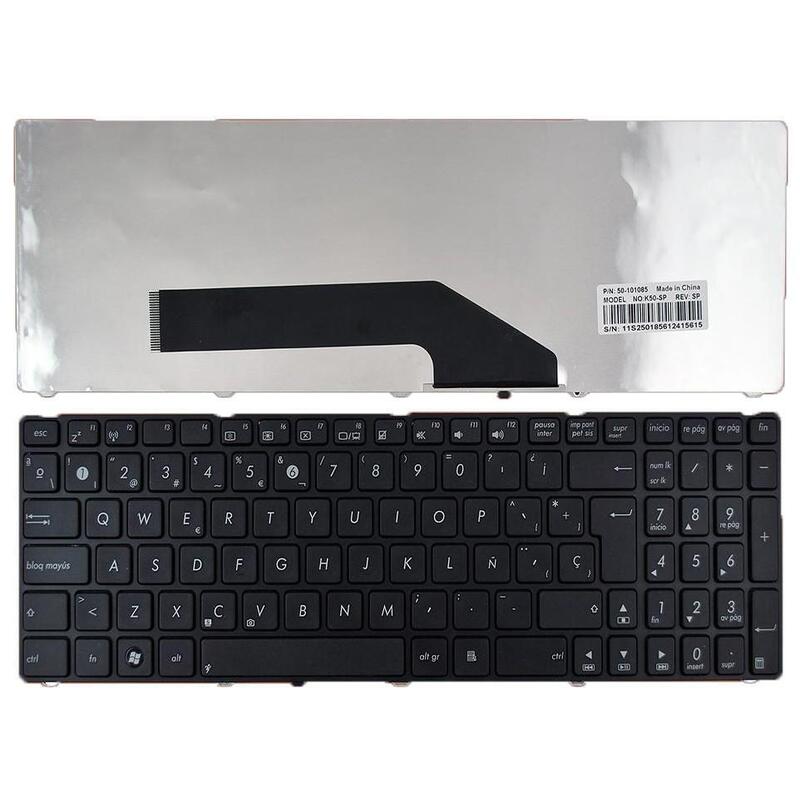 Teclado Para Portátil Asus K50 K50a Con Marco Negro Mate