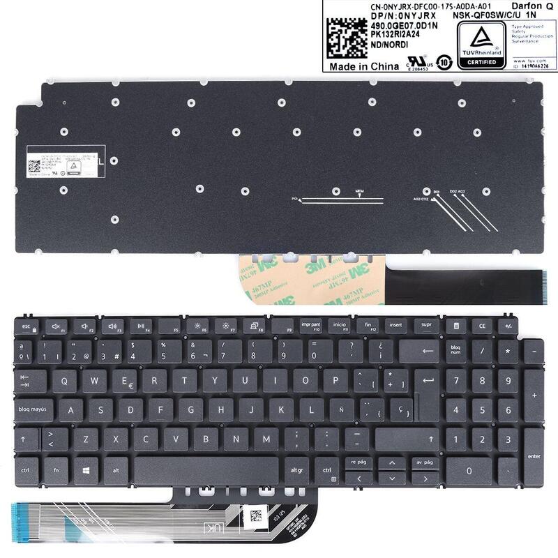 Teclado Para Portátil Dell 7591 7590 P83f 5580 5584 5593 5598 Pk132ri2a24 Gris