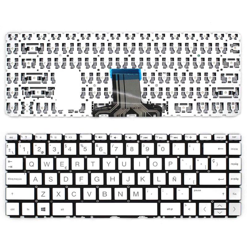 Teclado Para Portátil Hp 14s Dq1020ns 14s Dq1021ns Plata
