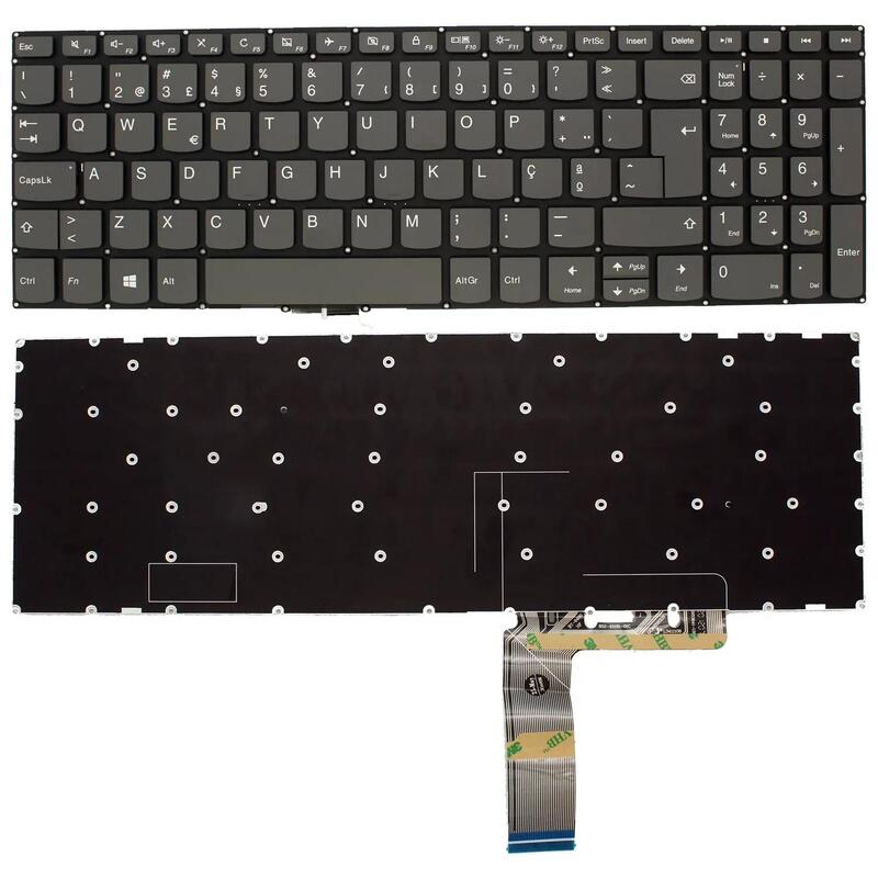 Teclado Para Portátil Lenovo Ideapad 320 15abr Sin Botón Encendido Portugués