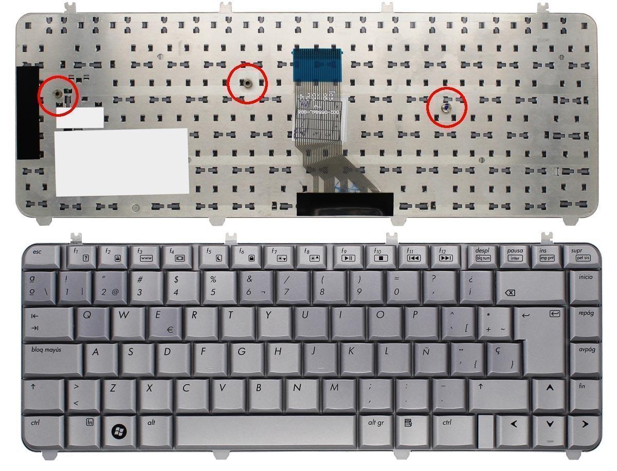 Teclado Para Portátil Hp Pavilion Dv5 Dv5Z Dv5T Dv5-1000 Plateado
