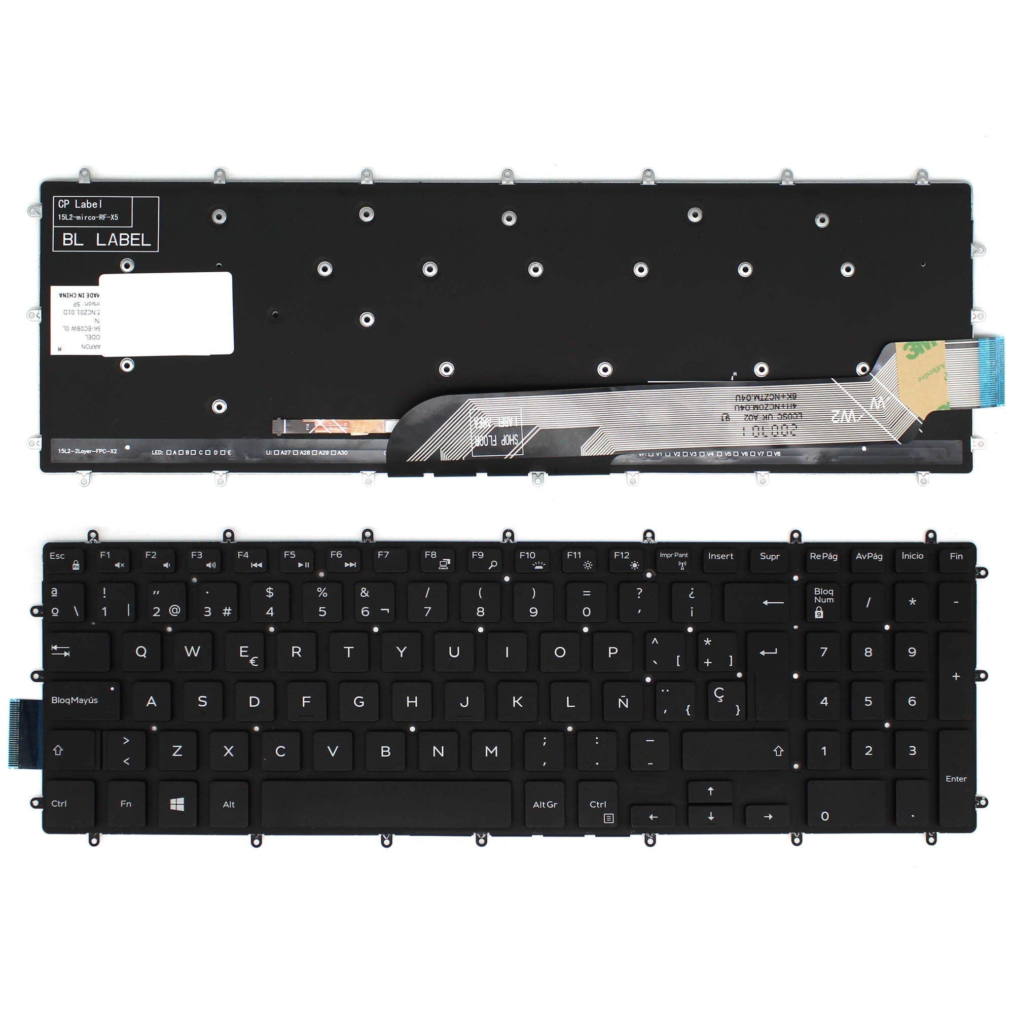 Teclado Retroiluminado Para Portátil Dell Latitude 15-7566 15-7567