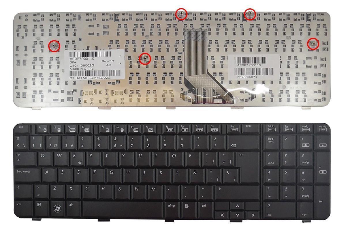 Teclado Para Portátil Hp Cq 71, Ae0P7P00110, 532809-071