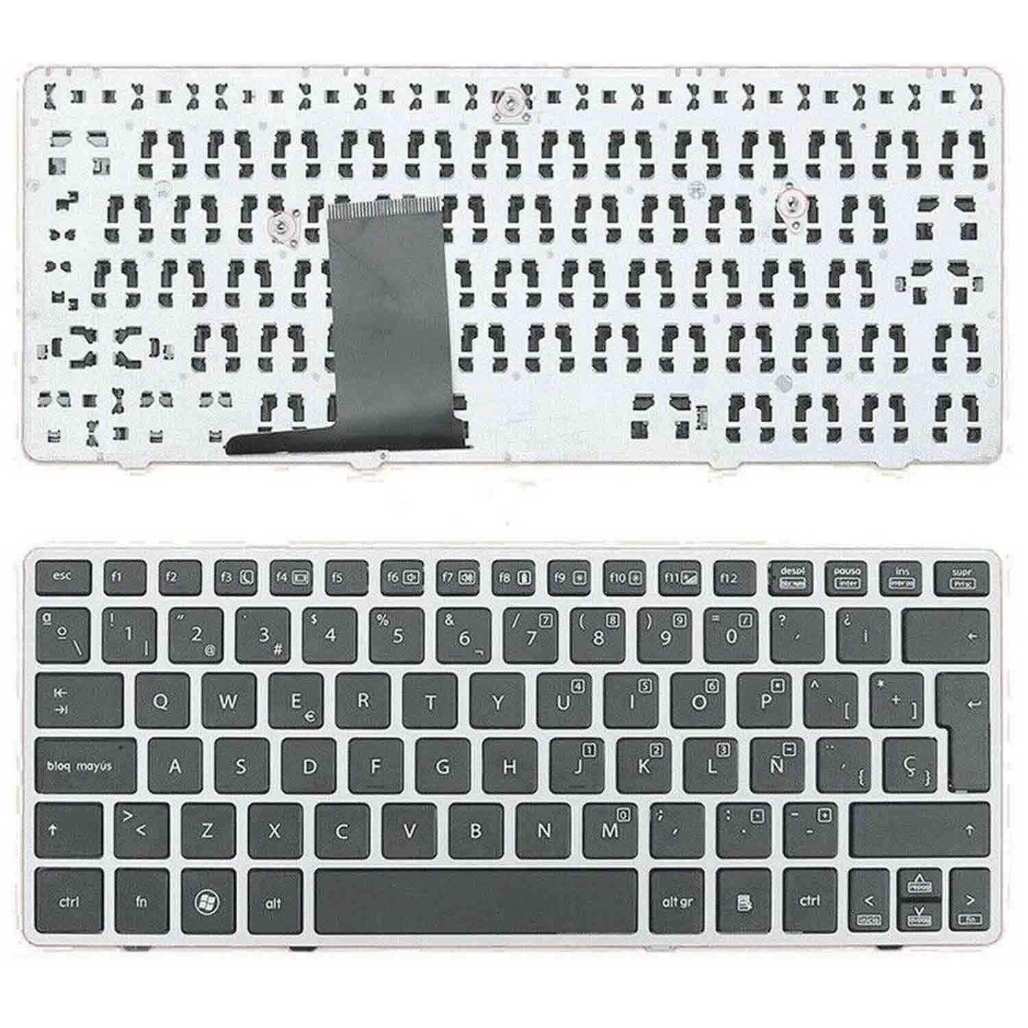 Teclado Para Portátil Hp Elitebook 2560P 2570P Marco Plata