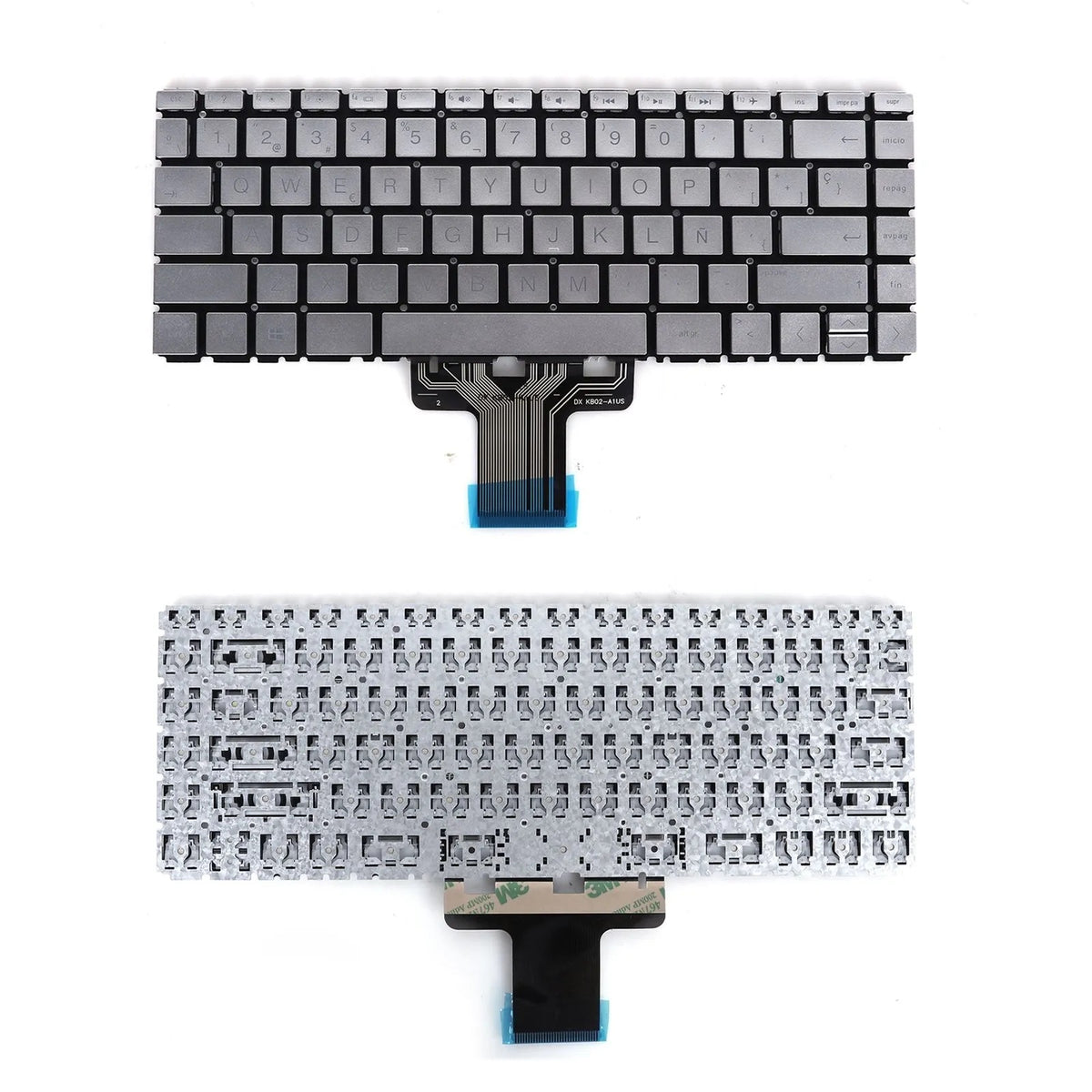 Teclado Para Portátil Hp Pavilion 14-Cc 14-Cd 14-Ce 14-Cf 14-Ck 14-Cm 14Q-Cs 14T-Cm 14Q-Cy 852-44891-00C Plata