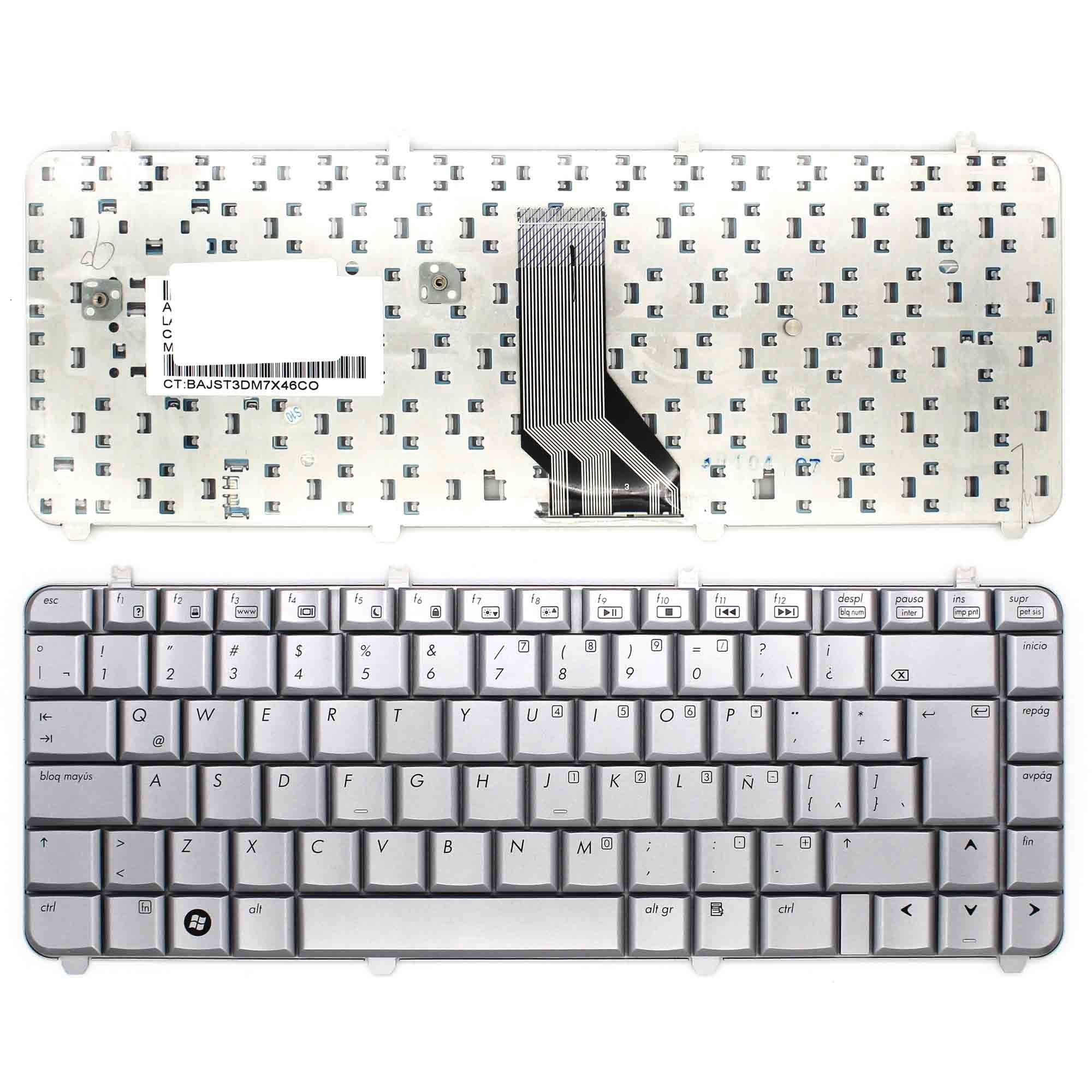 Teclado Para Portátil Hp Pavilion Dv5T Dv5-1000 Plateado Latino