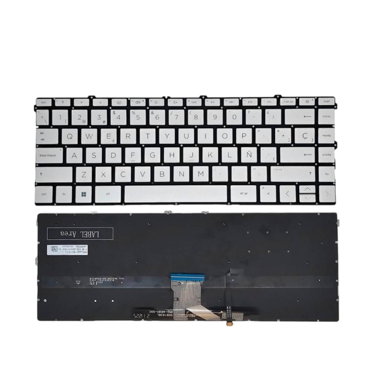 Teclado Para Portátil Hp Pavilion X360 14-Dw / 14-Dwxxx Series L96530-071 Plata