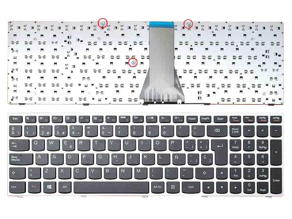 Teclado Para Portátil Lenovo G50-70 Plata