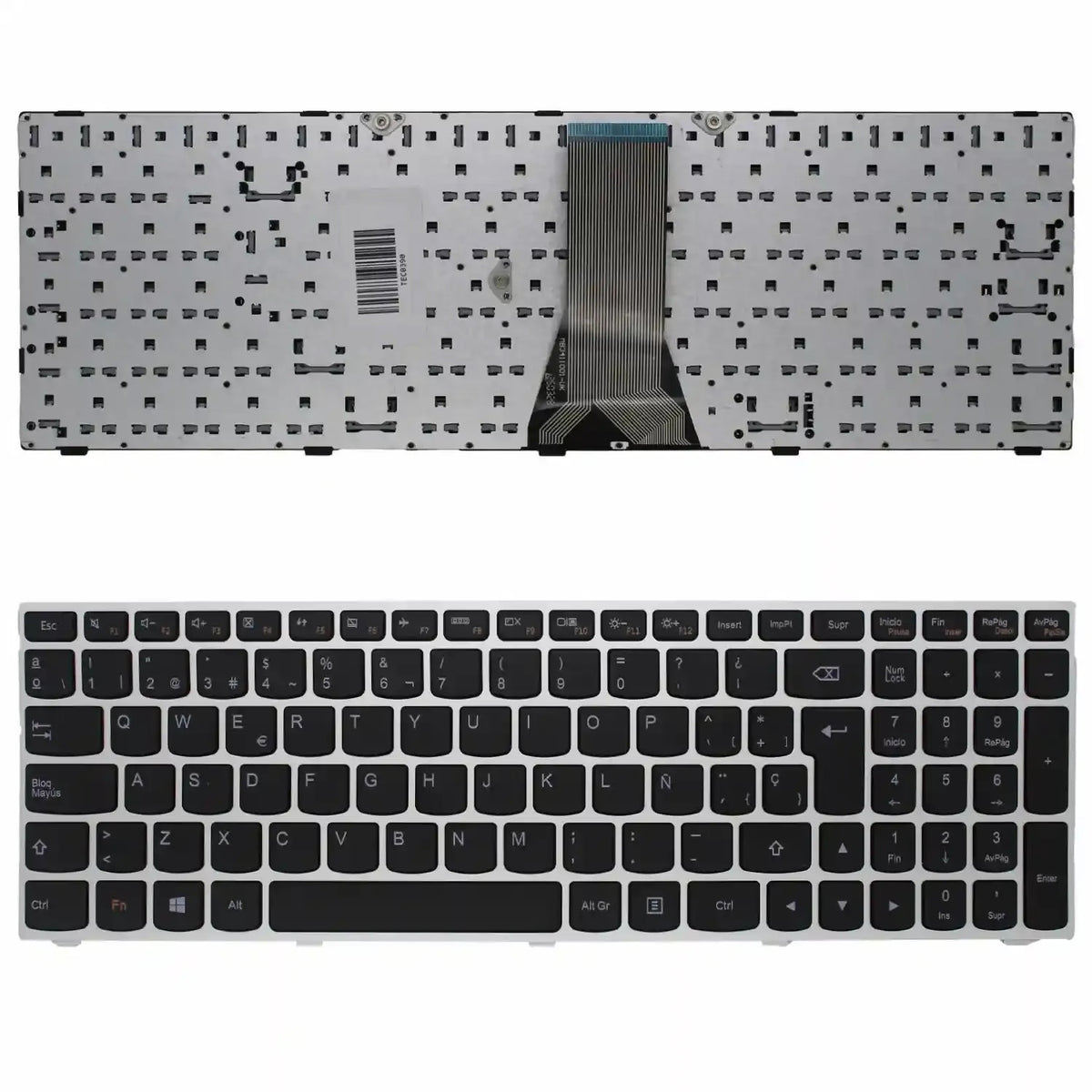 Teclado Para Portátil Lenovo Ideapad B50-70 G50-70 Z50-70 25214745 Marco Plateado