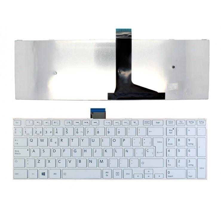 Teclado Para Portatil Toshiba C55-A Blanco Con Marco