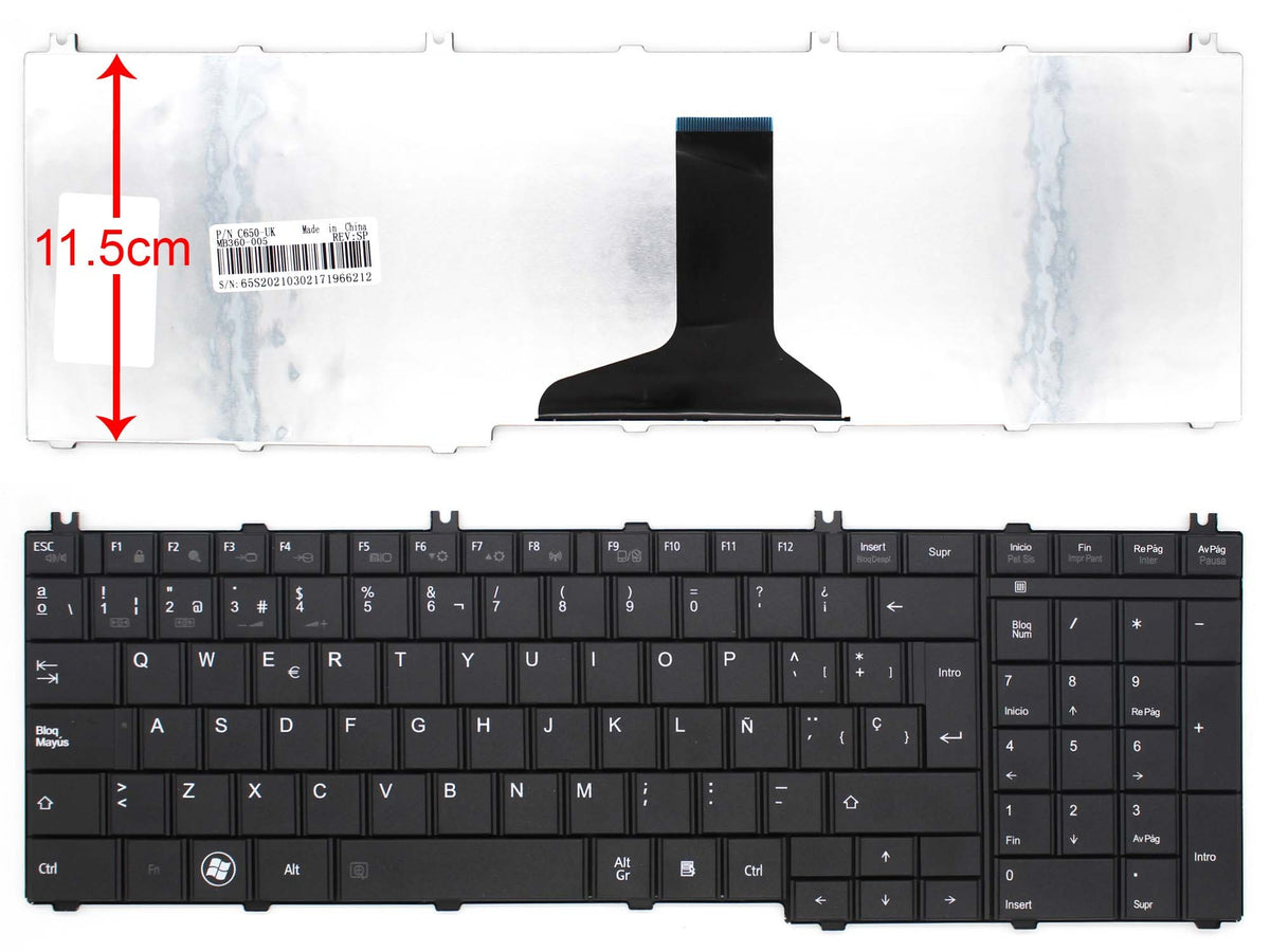 Teclado Para Portátil Toshiba Satellite Pro C660-2Ue