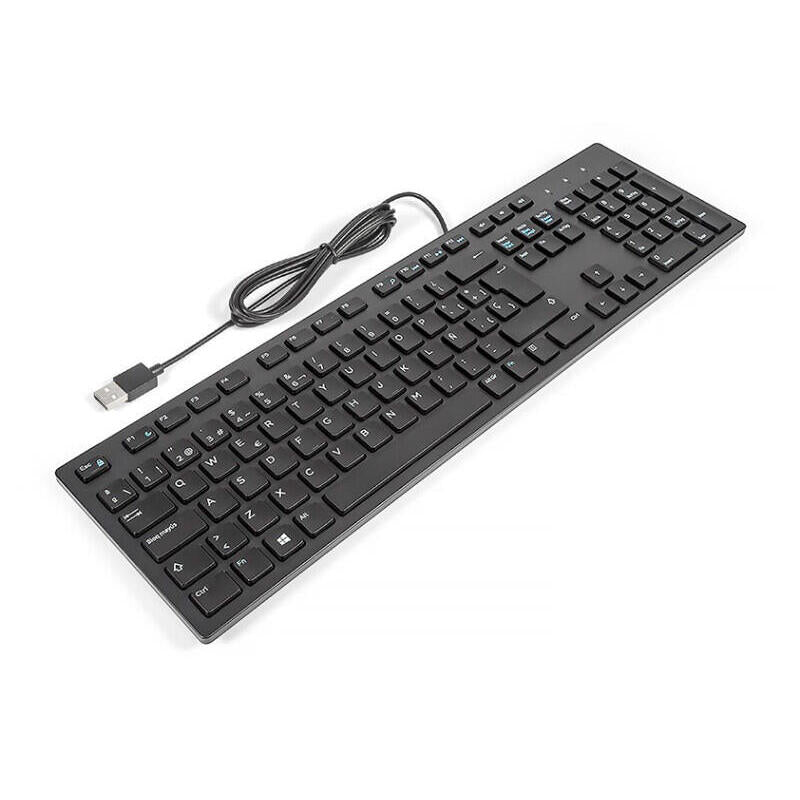 Teclado Reacondicionado Dell Kb216t Español (Qwerty) Negro Con Cable Usb Orgxf3