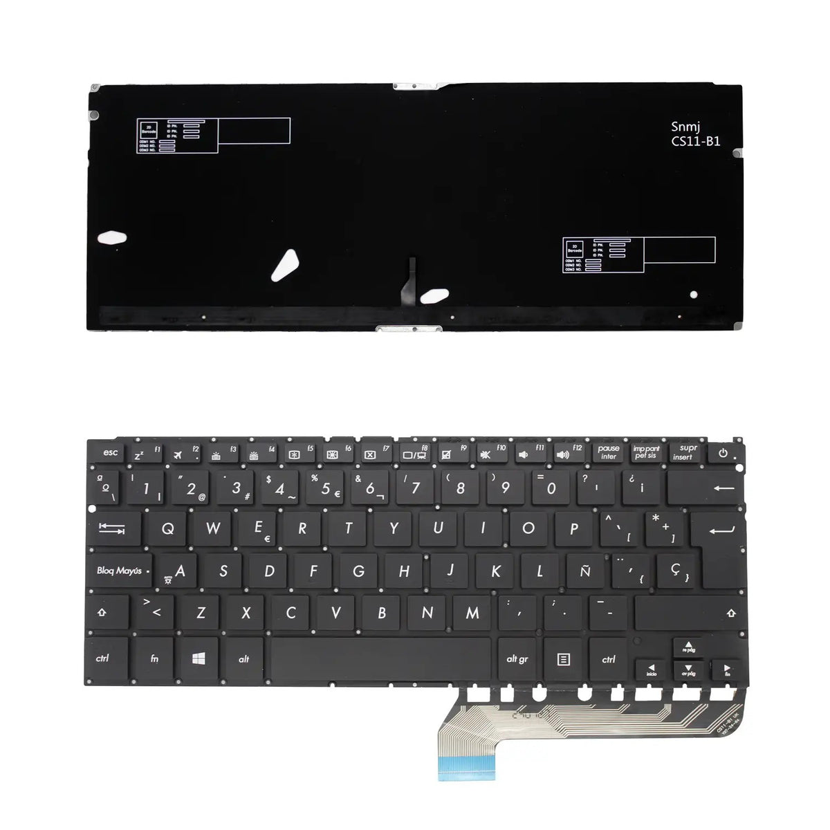 Teclado Para Portátil Asus Ux430 Ux430U Ux430Ua Ux430Uq Ux430Un U4100U Retroiluminado Negro