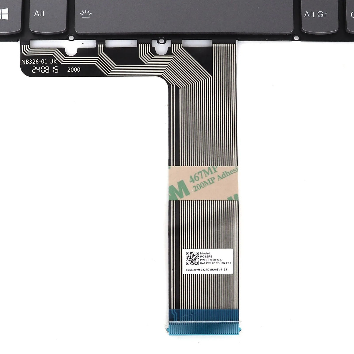Teclado Retroiluminado Para Portátil Lenovo Xiaoxin Air 15 Gris