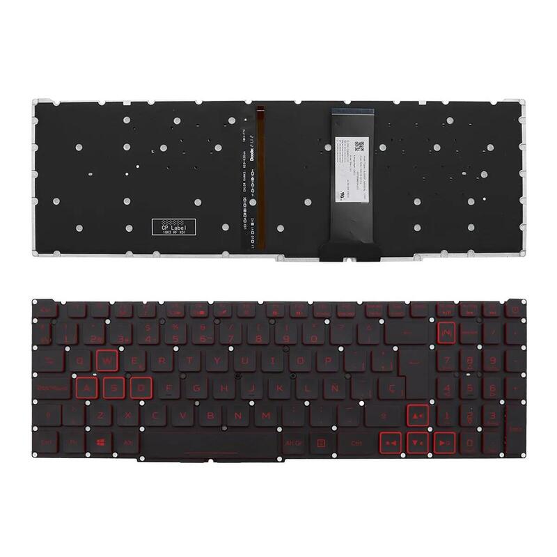 Teclado Retroiluminado Para Portátil Acer Nitro 4 An515 54 An515 43 An517 51 An715 51 Negro