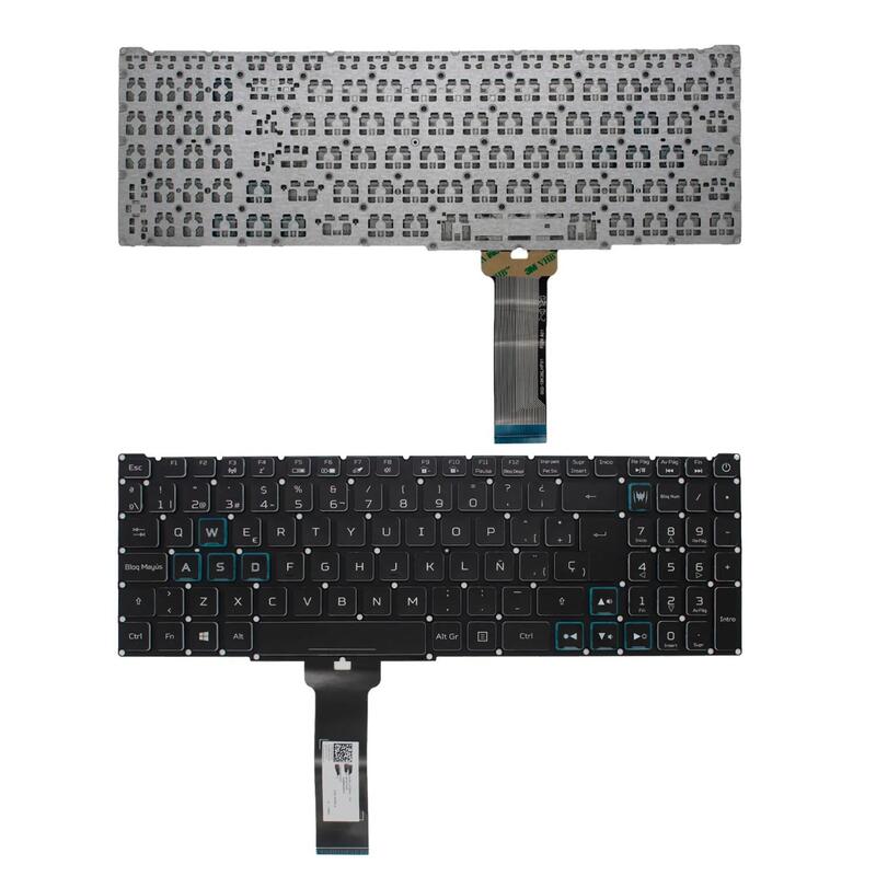 Teclado Retroiluminado Para Portátil Acer Nk151310bnegro Y Azul