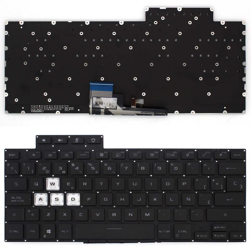 Teclado Retroiluminado Para Portátil Asus Tuf Air Fx516 Fx516p Fx516pr Fx516pm Fa516