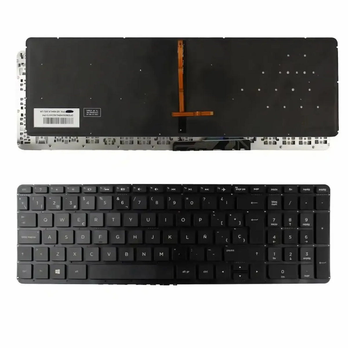 Teclado Retroiluminado Para Portátil Hp Pavilion 15-P 17-F Negro Sin Marco 4H+N9H0M.90U