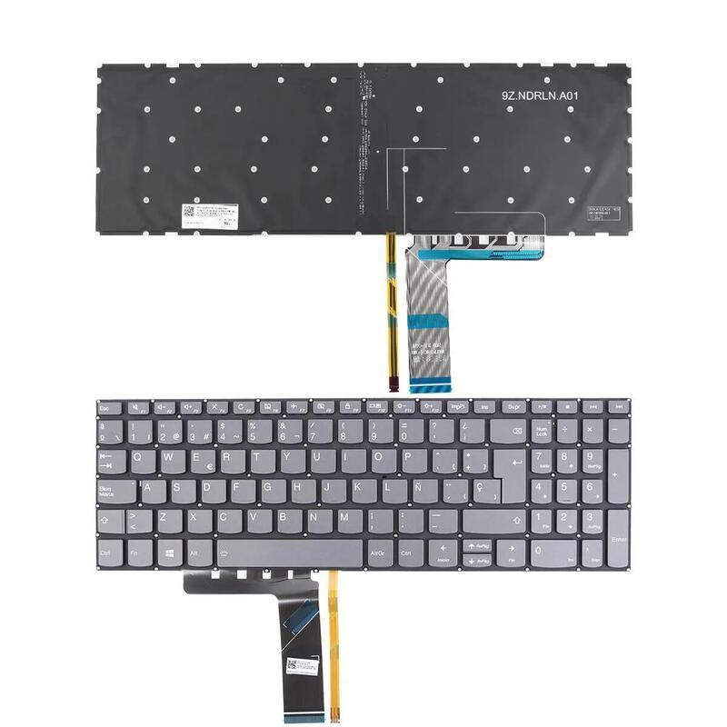 Teclado Retroiluminado Para Portátil Lenovo Ideapad 720s 15isk 720s 15ikb V330 15ikb V330 15isk Gris