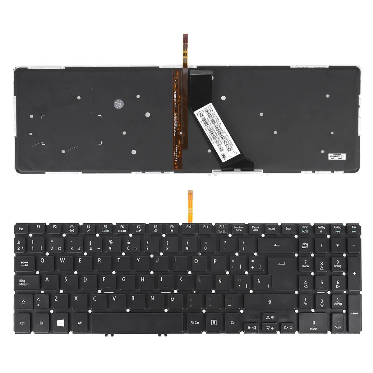 Teclado Retroiluminado Para Portátil Acer V5-573 Negro