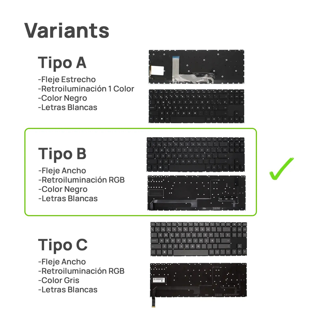 Teclado Para Portátil Hp 15-En 15-Ek Negro Retroiluminación Rgb