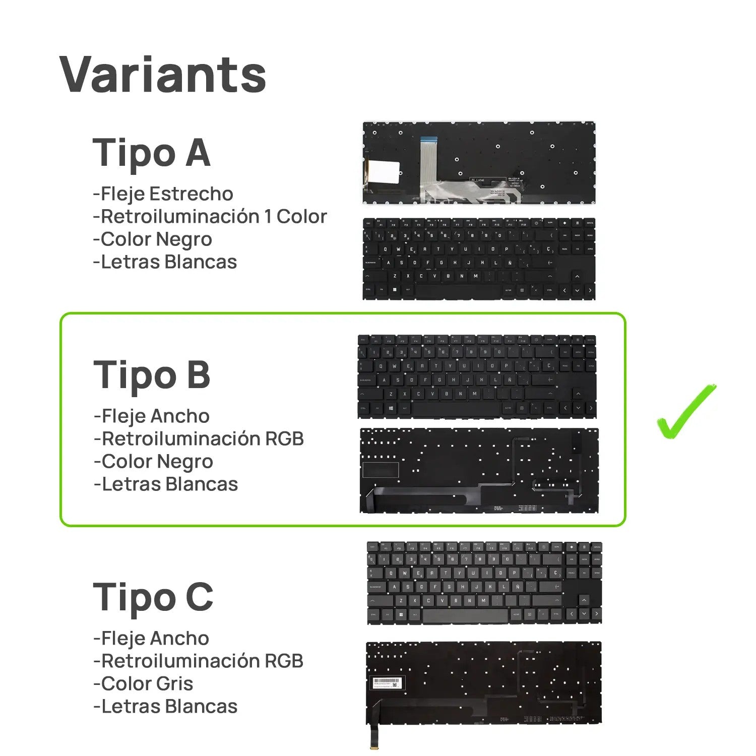 Teclado Para Portátil Hp 15-En 15-Ek Negro Retroiluminación Rgb