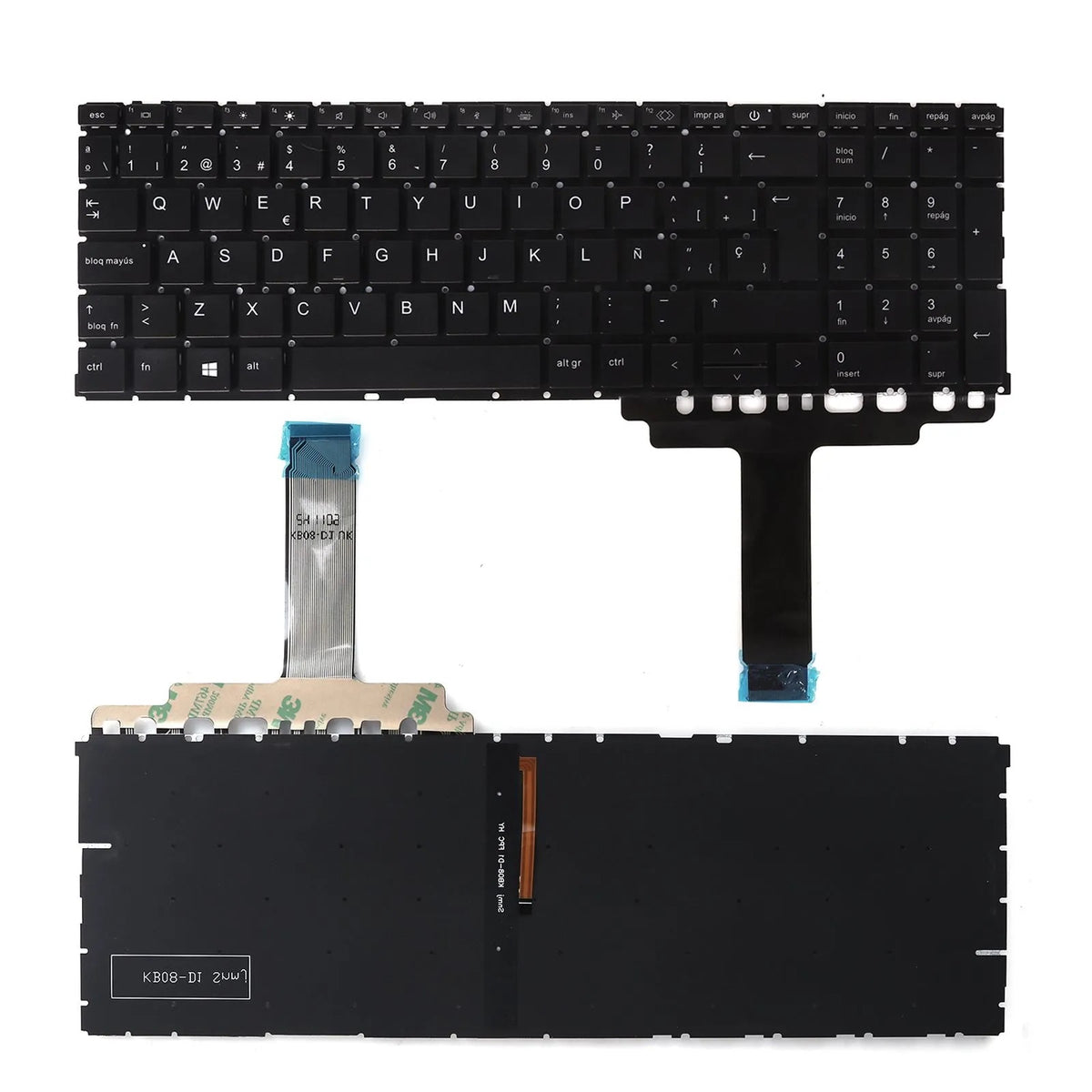 Teclado Retroiluminado Para Portátil Hp Probook 450 G8 455 G8 455R G8 650 G8 Negro