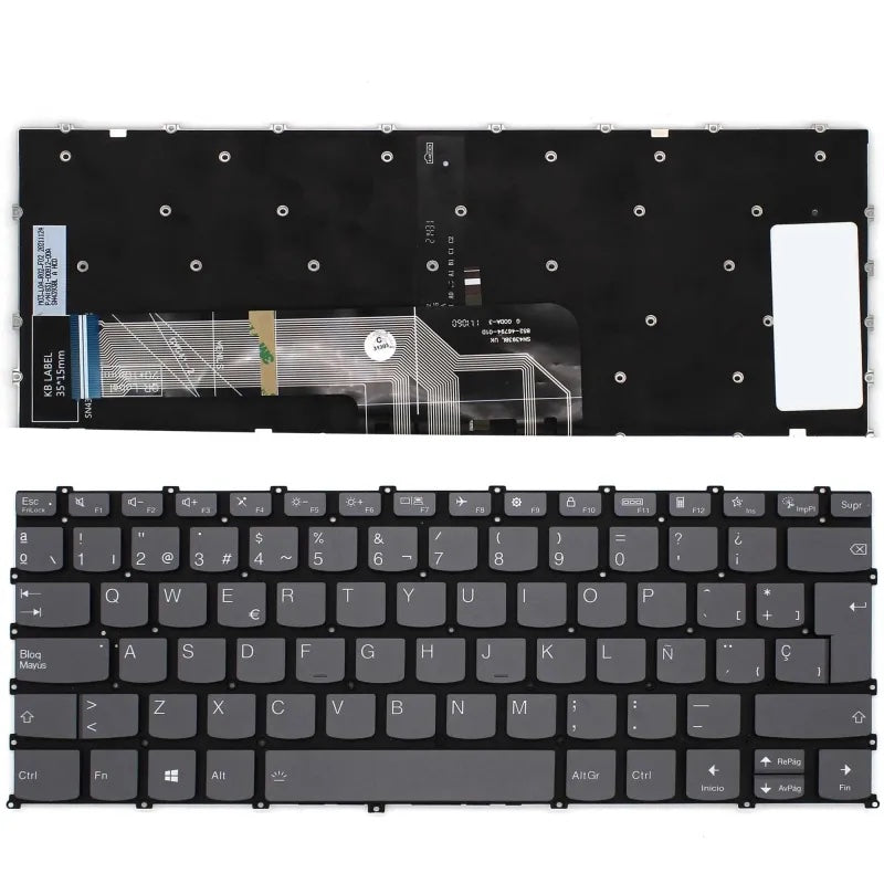 Teclado Retroiluminado Para Portátil Lenovo Flex 5 14Alc05 (82Hu) 14Are05 (81X2) 14Are05 (82Df)