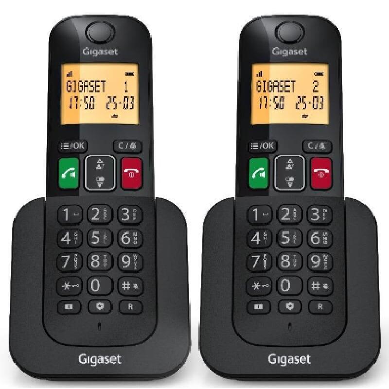 Teléfono Inalámbrico Gigaset Elemental 400 Duo Negro