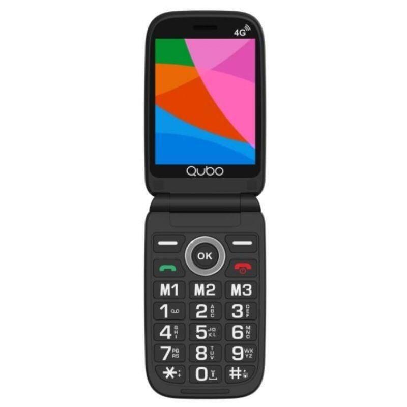 Teléfono Móvil Qubo X-340cb 4g Para Personas Mayores Negro