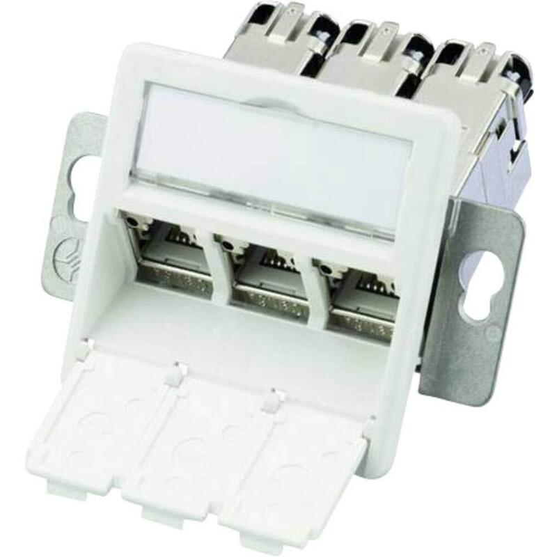 Telegärtner Modulträger, Up-Dose, Incl. 3xamj-S Module 568a,