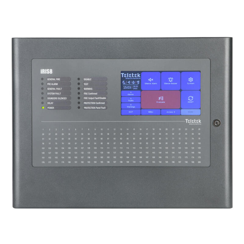 Teletek Iris8(1-4)L-S Central Analógica Iris8 Ampliable Hasta 8 Lazos 200 Zonas