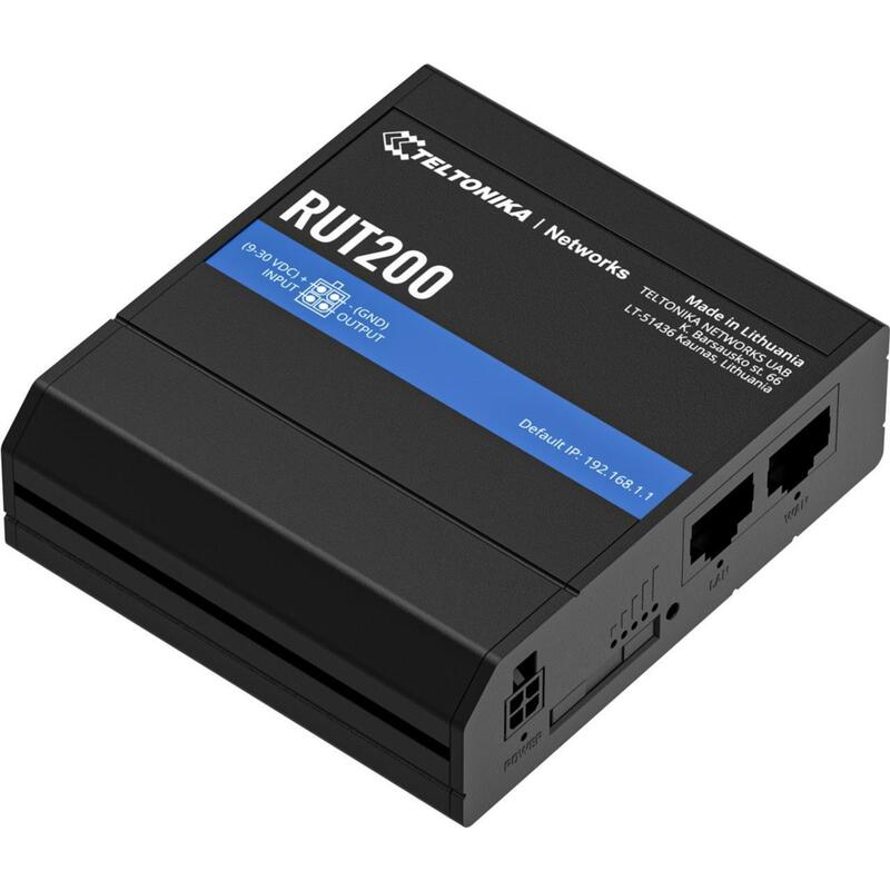 Teltonika Rut200 Router Teltonika Industrial 4g Lte 1xsim Wi-Fi4 2xrj45