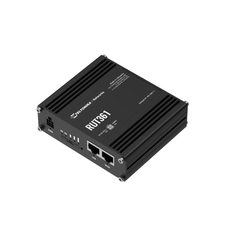 Teltonika Rut361 Router Teltonika Industrial 4g Lte 1xsim Wi-Fi4 2xrj45 1xdigital I/O