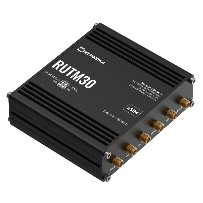 Teltonika Rutm30 Router Teltonika Industrial 5g 2xsim Esim Wi-Fi5 2xrj45 1xconfigurable Digital I/O