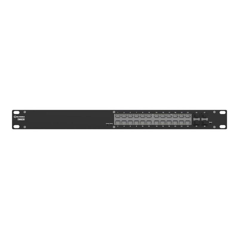 Teltonika Swm281 L2+ Managed Switch, 19"" Rack, 24xgbe, 4xsfp