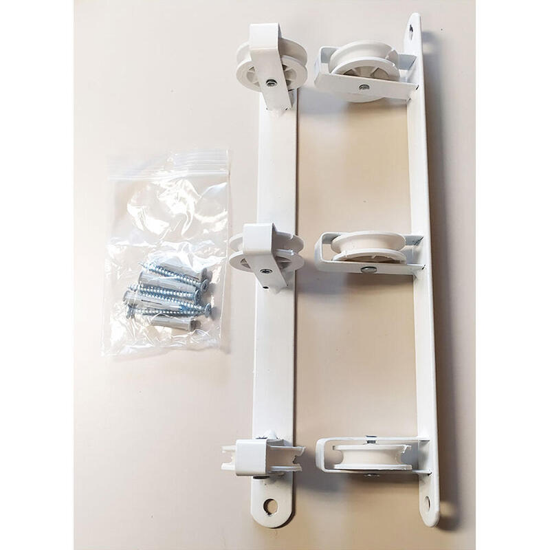 Tendedero De Pared Basic C/3 Poleas Blanco 37x5x5cm