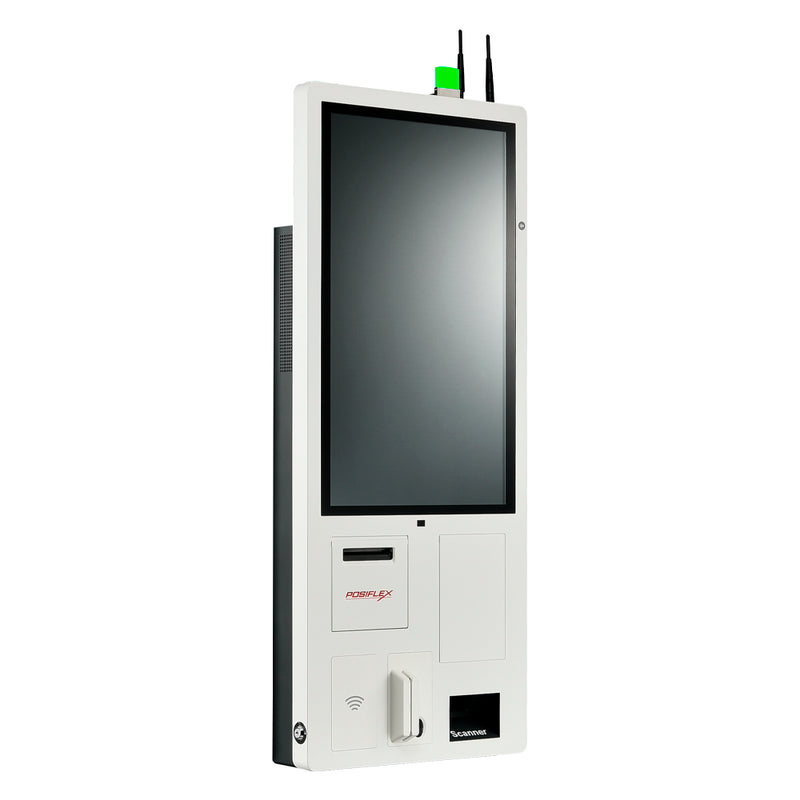 Terminal Kiosko Posiflex 27 Jk2732 Cachet, J6412, 256gb, 8gb, Windows 11 Iot Ltsc, Impresora 80mm, Pared, Nfc, Wifi, Bluetooth