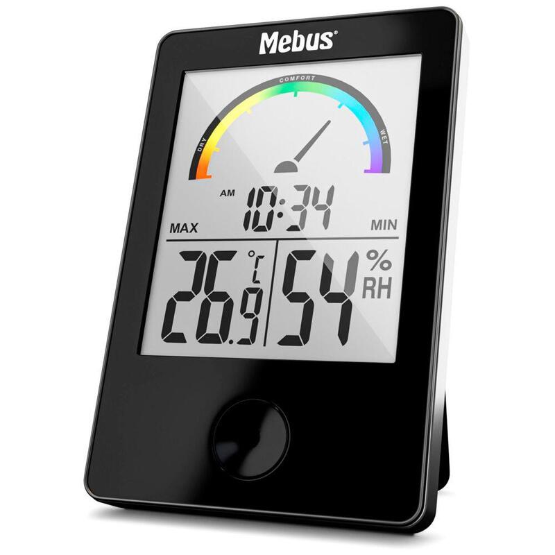 Termohigrómetro Mebus 40929 Negro