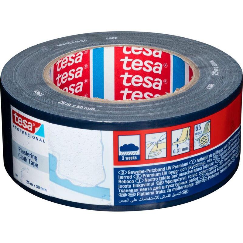 Tesa Plastering Cloth Tape 25m X 31mm Blue 04363
